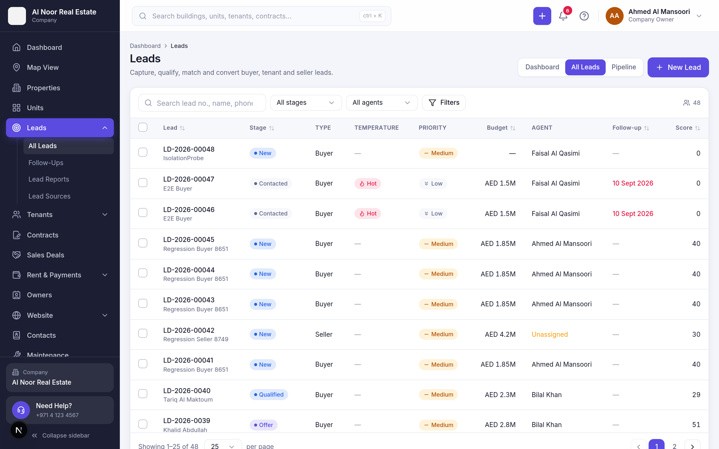 Sales & leasing CRM